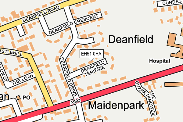 EH51 0HA map - OS OpenMap – Local (Ordnance Survey) EH51 0HA map - OS OpenMap – Local (Ordnance Survey)