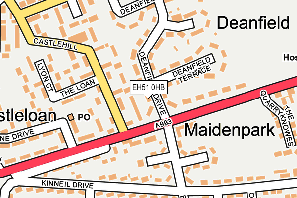 EH51 0HB map - OS OpenMap – Local (Ordnance Survey) EH51 0HB map - OS OpenMap – Local (Ordnance Survey)