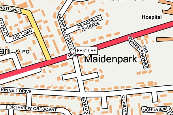 EH51 0HF map - OS OpenMap – Local (Ordnance Survey) EH51 0HF map - OS OpenMap – Local (Ordnance Survey)