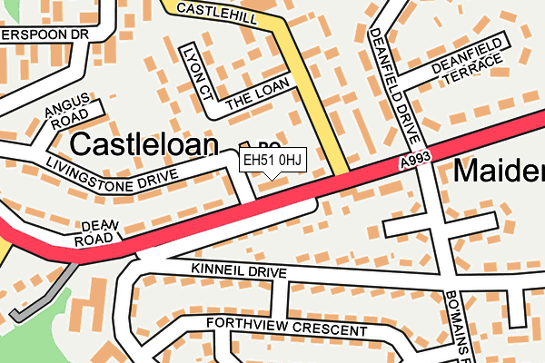 EH51 0HJ map - OS OpenMap – Local (Ordnance Survey) EH51 0HJ map - OS OpenMap – Local (Ordnance Survey)