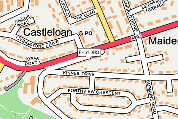 EH51 0HQ map - OS OpenMap – Local (Ordnance Survey) EH51 0HQ map - OS OpenMap – Local (Ordnance Survey)