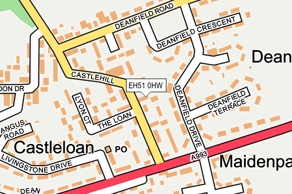 EH51 0HW map - OS OpenMap – Local (Ordnance Survey) EH51 0HW map - OS OpenMap – Local (Ordnance Survey)