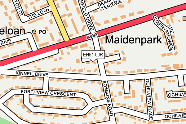 EH51 0JR map - OS OpenMap – Local (Ordnance Survey) EH51 0JR map - OS OpenMap – Local (Ordnance Survey)