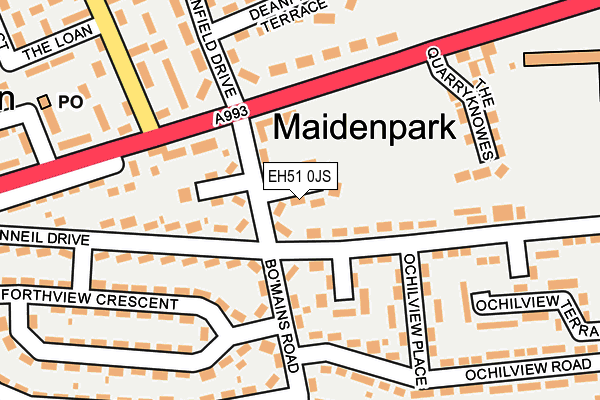 EH51 0JS map - OS OpenMap – Local (Ordnance Survey) EH51 0JS map - OS OpenMap – Local (Ordnance Survey)