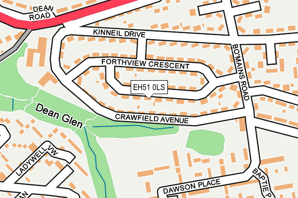 EH51 0LS map - OS OpenMap – Local (Ordnance Survey) EH51 0LS map - OS OpenMap – Local (Ordnance Survey)