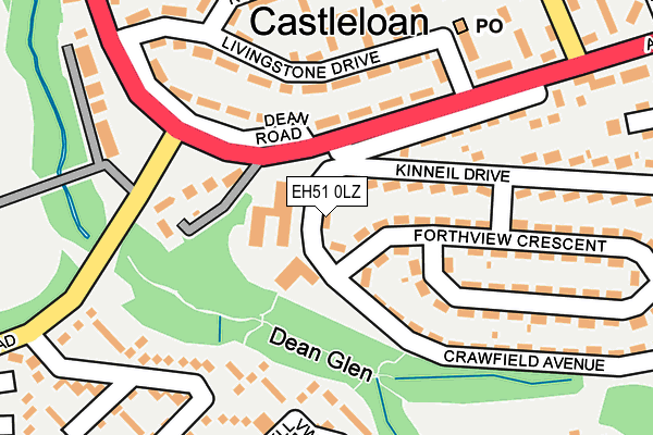 EH51 0LZ map - OS OpenMap – Local (Ordnance Survey) EH51 0LZ map - OS OpenMap – Local (Ordnance Survey)