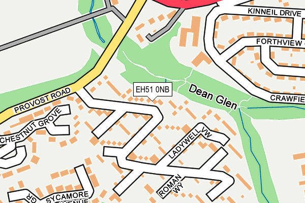 EH51 0NB map - OS OpenMap – Local (Ordnance Survey) EH51 0NB map - OS OpenMap – Local (Ordnance Survey)