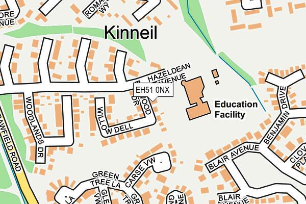 EH51 0NX map - OS OpenMap – Local (Ordnance Survey) EH51 0NX map - OS OpenMap – Local (Ordnance Survey)