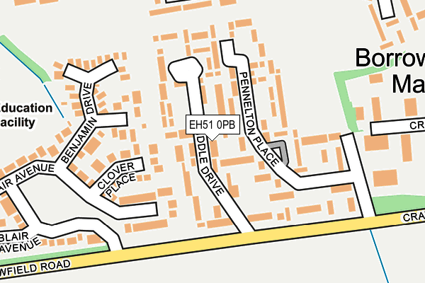 EH51 0PB map - OS OpenMap – Local (Ordnance Survey) EH51 0PB map - OS OpenMap – Local (Ordnance Survey)