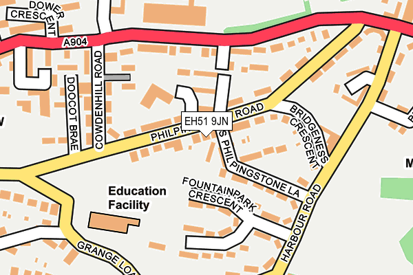 EH51 9JN map - OS OpenMap – Local (Ordnance Survey) EH51 9JN map - OS OpenMap – Local (Ordnance Survey)
