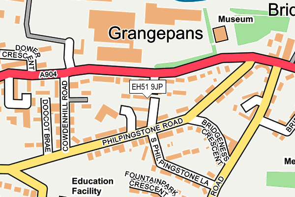 EH51 9JP map - OS OpenMap – Local (Ordnance Survey)