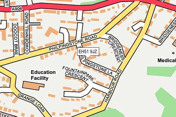 EH51 9JZ map - OS OpenMap – Local (Ordnance Survey)