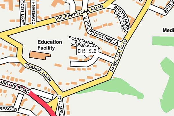 EH51 9LB map - OS OpenMap – Local (Ordnance Survey) EH51 9LB map - OS OpenMap – Local (Ordnance Survey)
