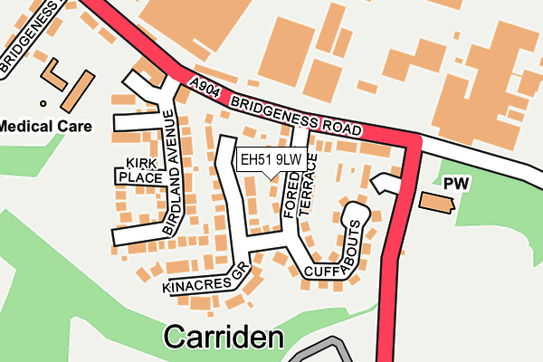 EH51 9LW map - OS OpenMap – Local (Ordnance Survey) EH51 9LW map - OS OpenMap – Local (Ordnance Survey)