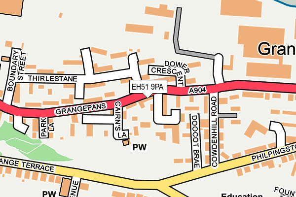 EH51 9PA map - OS OpenMap – Local (Ordnance Survey) EH51 9PA map - OS OpenMap – Local (Ordnance Survey)