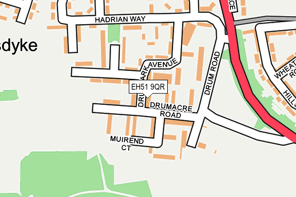 EH51 9QR map - OS OpenMap – Local (Ordnance Survey) EH51 9QR map - OS OpenMap – Local (Ordnance Survey)