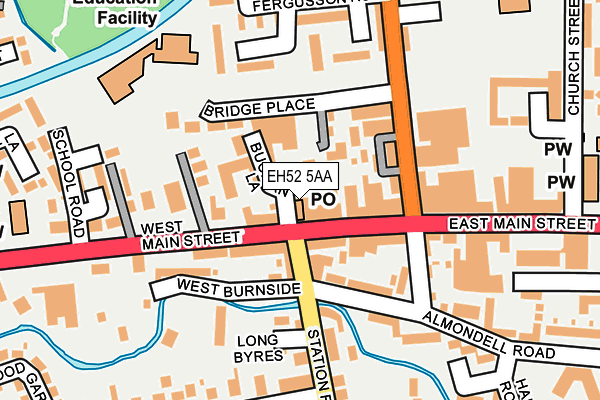 EH52 5AA map - OS OpenMap – Local (Ordnance Survey) EH52 5AA map - OS OpenMap – Local (Ordnance Survey)