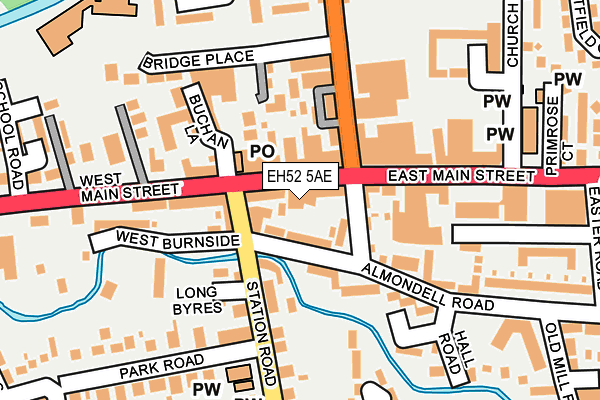 EH52 5AE map - OS OpenMap – Local (Ordnance Survey) EH52 5AE map - OS OpenMap – Local (Ordnance Survey)