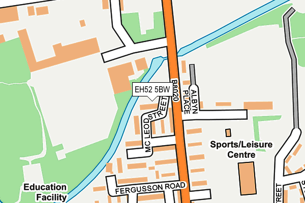 EH52 5BW map - OS OpenMap – Local (Ordnance Survey) EH52 5BW map - OS OpenMap – Local (Ordnance Survey)