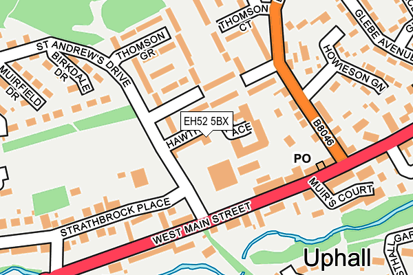 EH52 5BX map - OS OpenMap – Local (Ordnance Survey) EH52 5BX map - OS OpenMap – Local (Ordnance Survey)