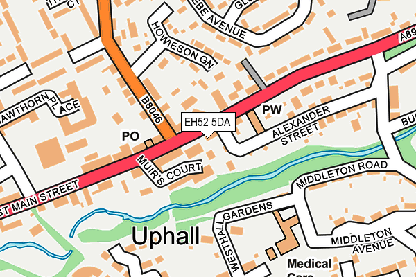 EH52 5DA map - OS OpenMap – Local (Ordnance Survey) EH52 5DA map - OS OpenMap – Local (Ordnance Survey)