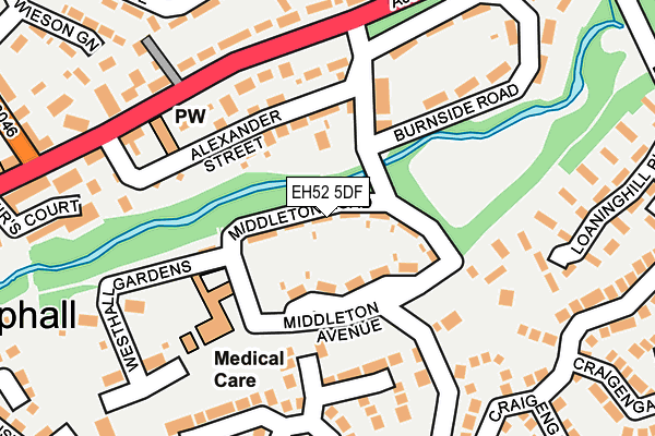 EH52 5DF map - OS OpenMap – Local (Ordnance Survey) EH52 5DF map - OS OpenMap – Local (Ordnance Survey)