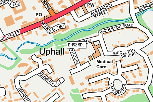 EH52 5DL map - OS OpenMap – Local (Ordnance Survey) EH52 5DL map - OS OpenMap – Local (Ordnance Survey)