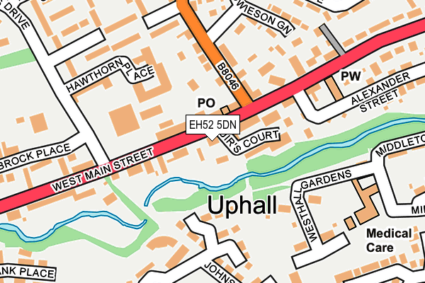 EH52 5DN map - OS OpenMap – Local (Ordnance Survey) EH52 5DN map - OS OpenMap – Local (Ordnance Survey)