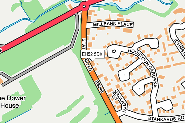 EH52 5DX map - OS OpenMap – Local (Ordnance Survey) EH52 5DX map - OS OpenMap – Local (Ordnance Survey)