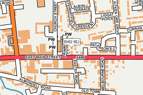 EH52 5EJ map - OS OpenMap – Local (Ordnance Survey) EH52 5EJ map - OS OpenMap – Local (Ordnance Survey)