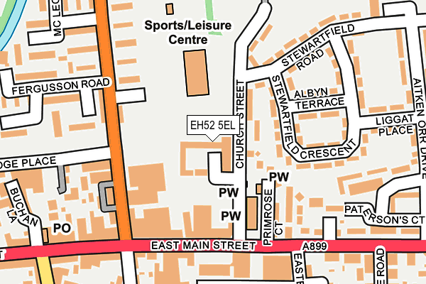 EH52 5EL map - OS OpenMap – Local (Ordnance Survey)