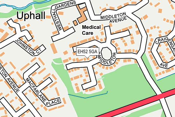 EH52 5GA map - OS OpenMap – Local (Ordnance Survey) EH52 5GA map - OS OpenMap – Local (Ordnance Survey)