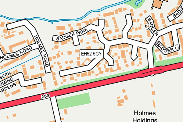 EH52 5GY map - OS OpenMap – Local (Ordnance Survey) EH52 5GY map - OS OpenMap – Local (Ordnance Survey)