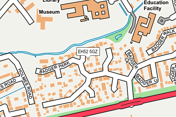 EH52 5GZ map - OS OpenMap – Local (Ordnance Survey) EH52 5GZ map - OS OpenMap – Local (Ordnance Survey)