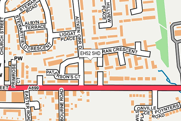 EH52 5HD map - OS OpenMap – Local (Ordnance Survey)