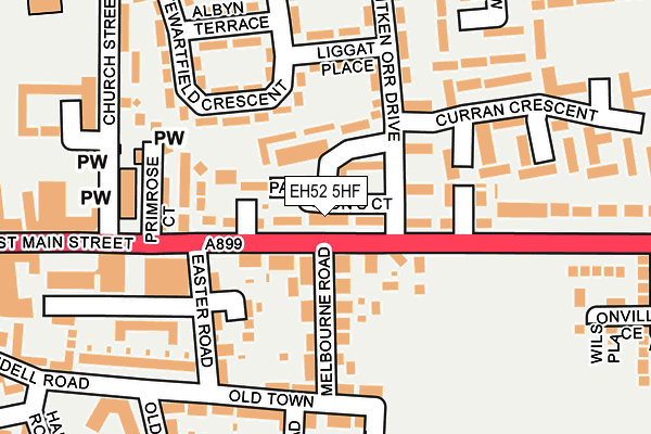 EH52 5HF map - OS OpenMap – Local (Ordnance Survey) EH52 5HF map - OS OpenMap – Local (Ordnance Survey)