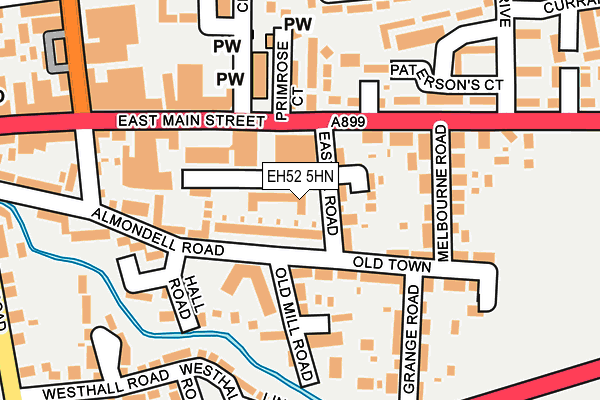 EH52 5HN map - OS OpenMap – Local (Ordnance Survey) EH52 5HN map - OS OpenMap – Local (Ordnance Survey)