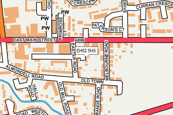 EH52 5HX map - OS OpenMap – Local (Ordnance Survey) EH52 5HX map - OS OpenMap – Local (Ordnance Survey)