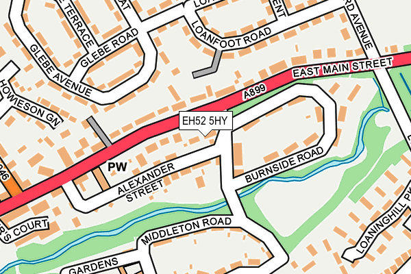 EH52 5HY map - OS OpenMap – Local (Ordnance Survey) EH52 5HY map - OS OpenMap – Local (Ordnance Survey)