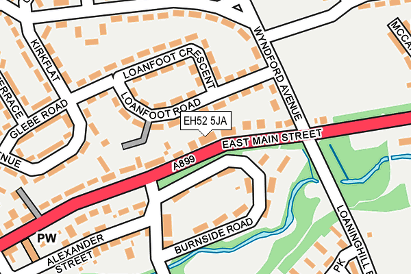 EH52 5JA map - OS OpenMap – Local (Ordnance Survey) EH52 5JA map - OS OpenMap – Local (Ordnance Survey)