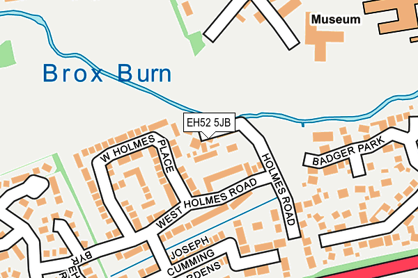 EH52 5JB map - OS OpenMap – Local (Ordnance Survey) EH52 5JB map - OS OpenMap – Local (Ordnance Survey)