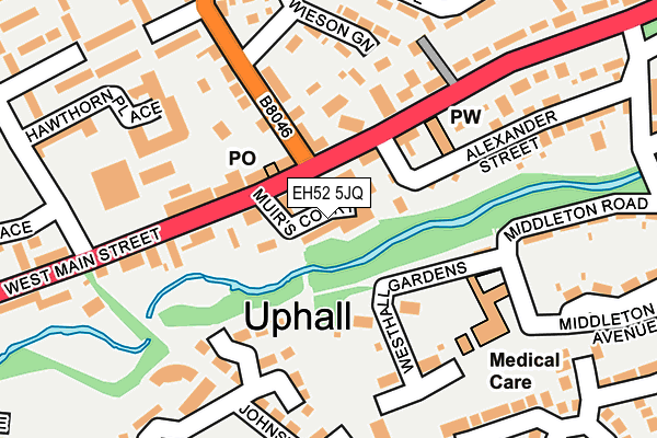 EH52 5JQ map - OS OpenMap – Local (Ordnance Survey) EH52 5JQ map - OS OpenMap – Local (Ordnance Survey)