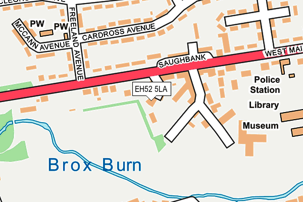 EH52 5LA map - OS OpenMap – Local (Ordnance Survey) EH52 5LA map - OS OpenMap – Local (Ordnance Survey)