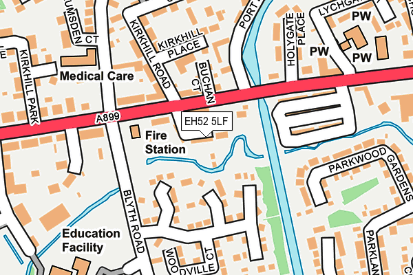EH52 5LF map - OS OpenMap – Local (Ordnance Survey)