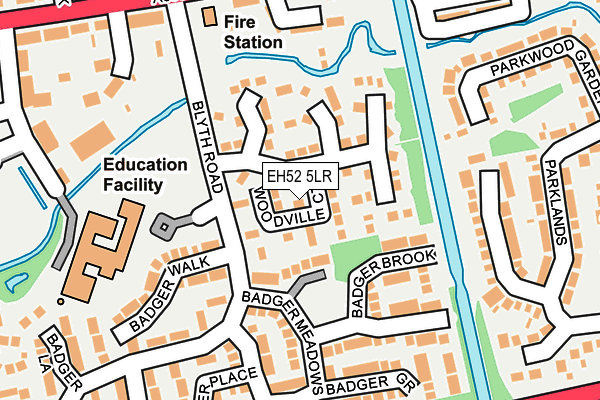 EH52 5LR map - OS OpenMap – Local (Ordnance Survey) EH52 5LR map - OS OpenMap – Local (Ordnance Survey)