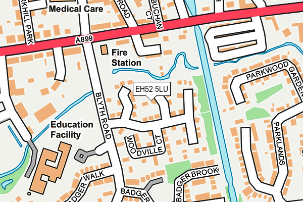 EH52 5LU map - OS OpenMap – Local (Ordnance Survey) EH52 5LU map - OS OpenMap – Local (Ordnance Survey)
