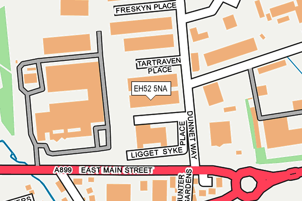 EH52 5NA map - OS OpenMap – Local (Ordnance Survey) EH52 5NA map - OS OpenMap – Local (Ordnance Survey)