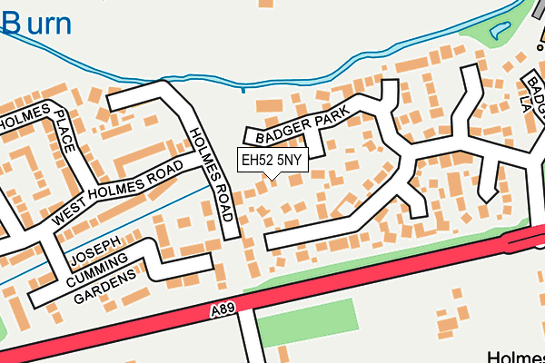 EH52 5NY map - OS OpenMap – Local (Ordnance Survey) EH52 5NY map - OS OpenMap – Local (Ordnance Survey)