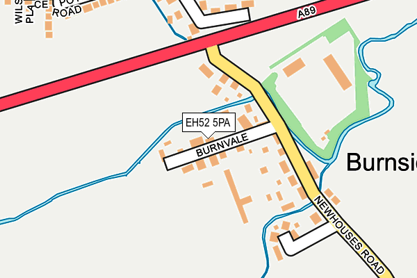 EH52 5PA map - OS OpenMap – Local (Ordnance Survey) EH52 5PA map - OS OpenMap – Local (Ordnance Survey)