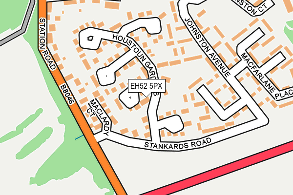 EH52 5PX map - OS OpenMap – Local (Ordnance Survey) EH52 5PX map - OS OpenMap – Local (Ordnance Survey)